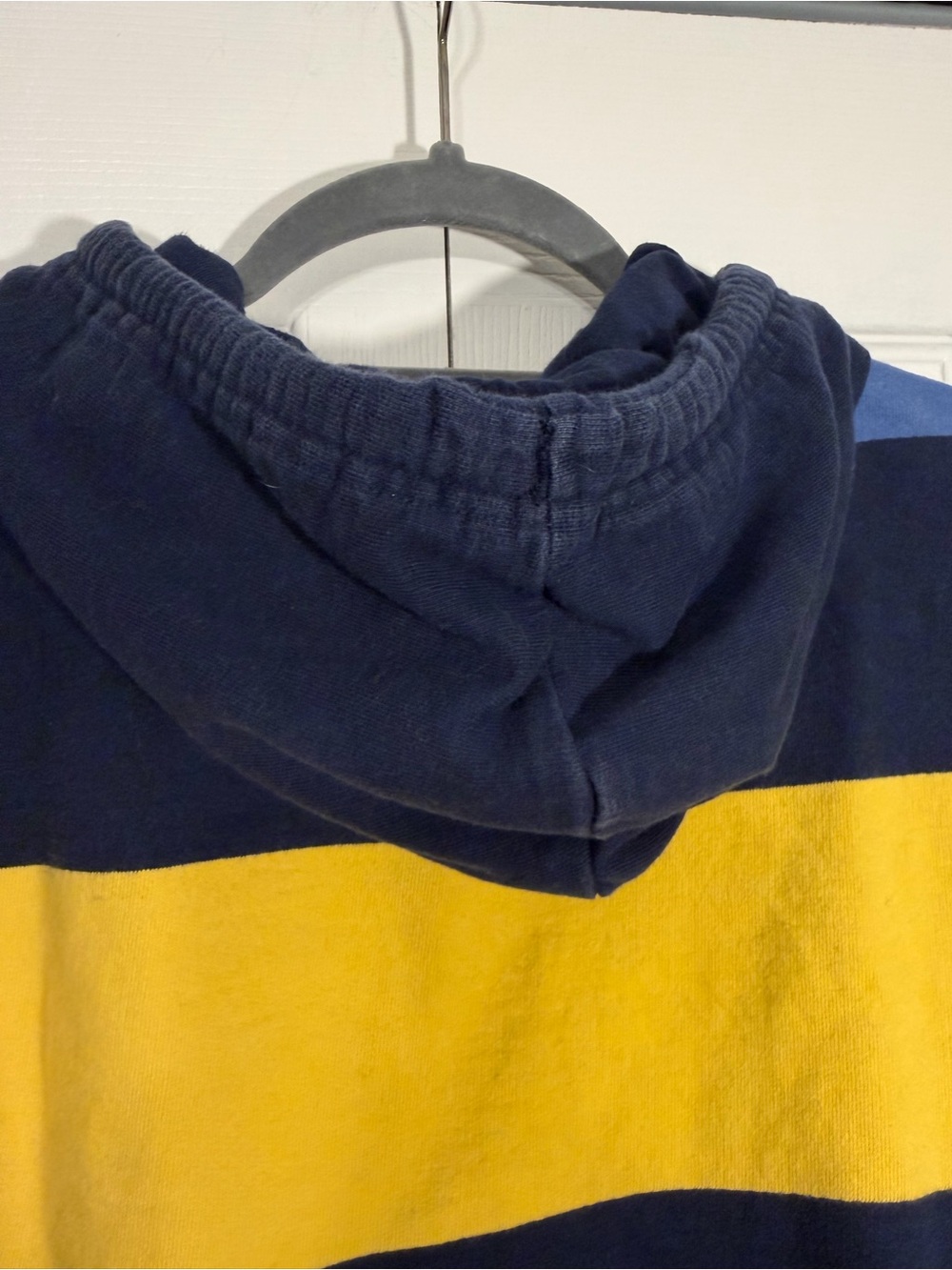 United Colors of Benetton Striped Hoodie Small Blue Green Yellow - Picture 6 of 11